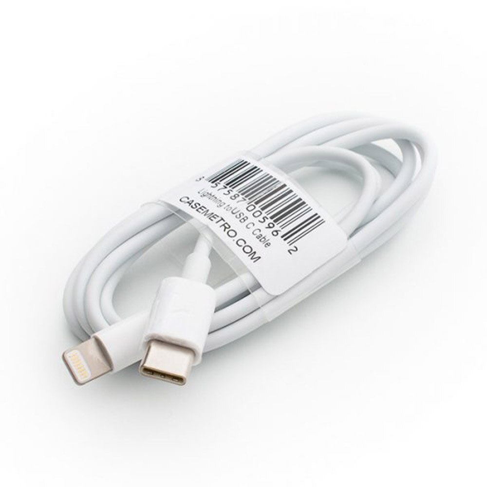 White, Lightning, Tech, Casemetro, USB-C to Lightning, 3', 632317